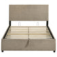 Reeves Upholstered Full Lift-Top Storage Platform Bed Tan