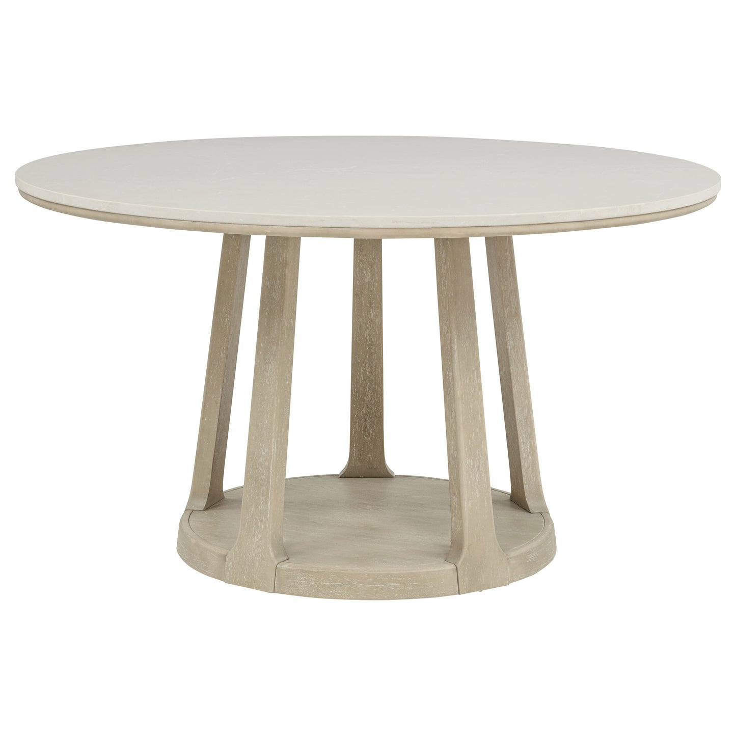 Lucaire 54-inch Round Cultured Marble Dining Table Sandstone