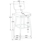 Levine Fabric Upholstered Swivel Counter Chair Grey (Set of 2)