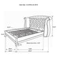 Barzini Upholstered Queen Wingback Bed White - Discount Furniture Connection