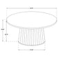 Galindo 52-inch Round Walnut Veneer Dining Table Walnut
