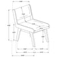 Galindo Upholstered Dining Side Chair Light Grey (Set of 2)