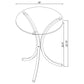 Eloise Round Glass Top Curved Metal Side Table Gold