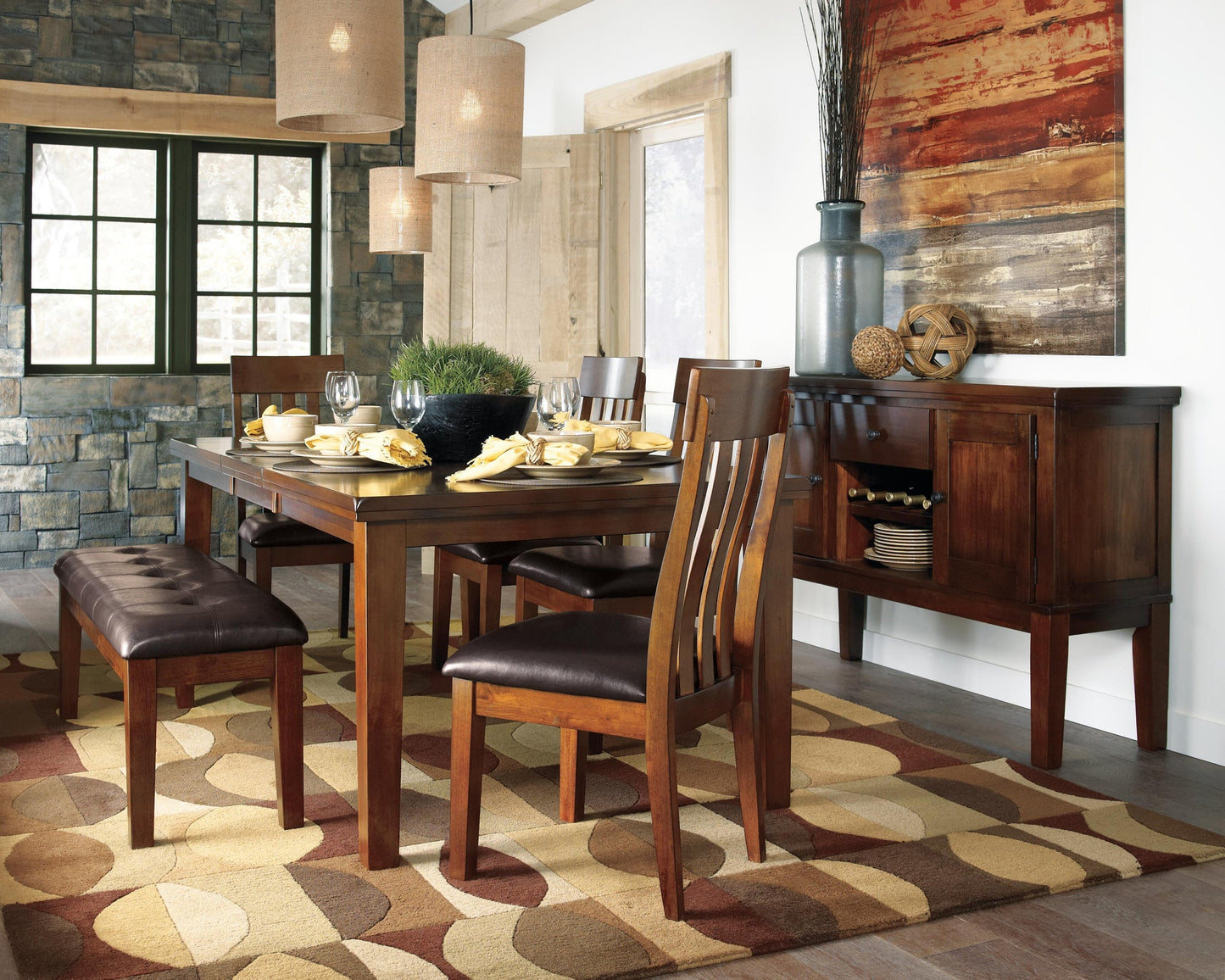 Ralene Large UPH Dining Room Bench - Discount Furniture Connection