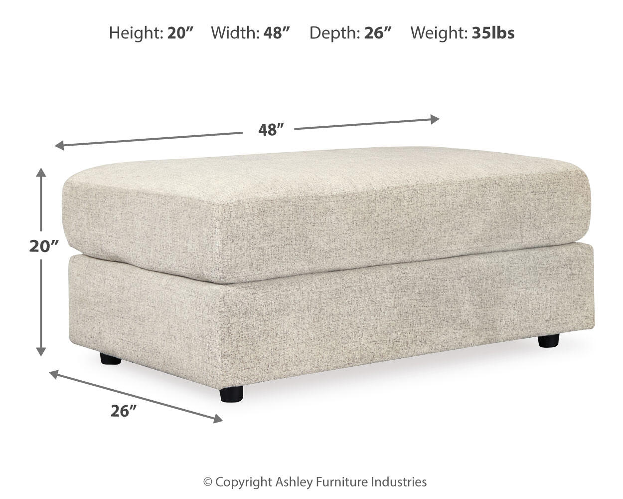 Soletren Oversized Accent Ottoman - Discount Furniture Connection