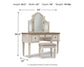 Realyn Vanity/Mirror/Stool (3/CN) - Discount Furniture Connection