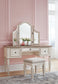 Realyn Vanity/Mirror/Stool (3/CN) - Discount Furniture Connection