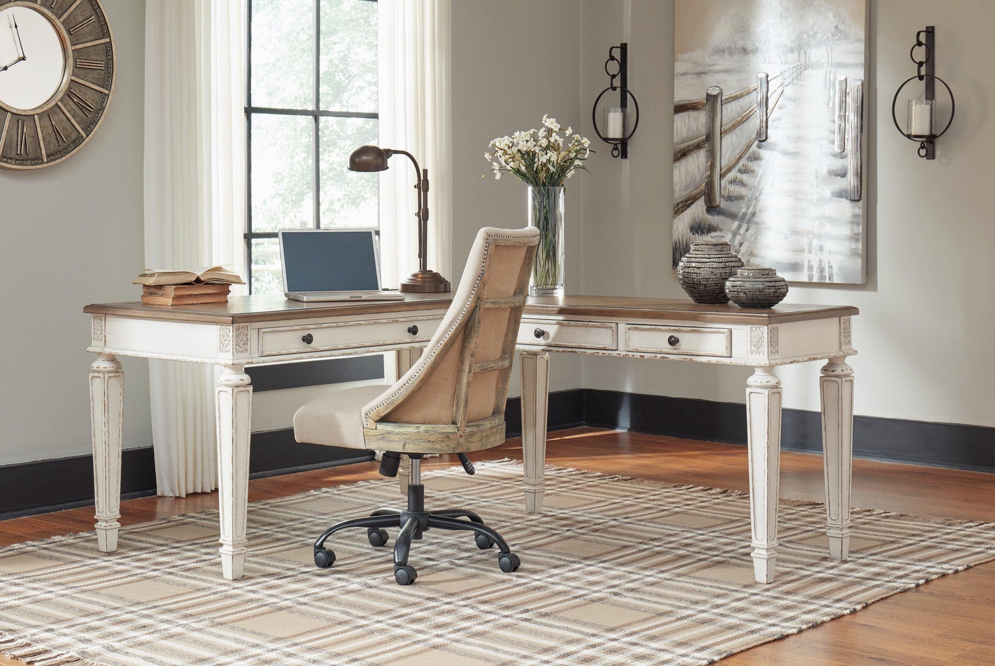 Realyn 2-Piece Home Office Desk - Discount Furniture Connection
