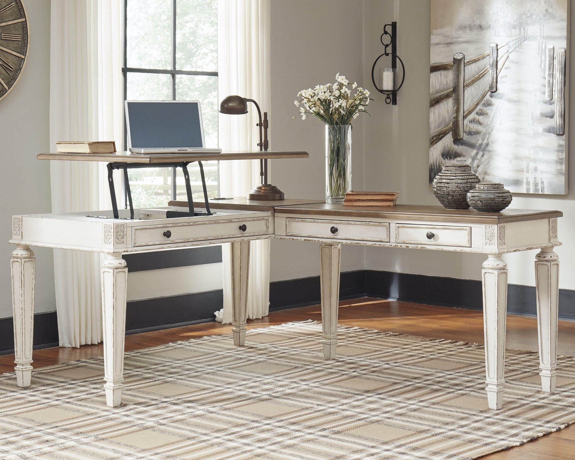 Realyn 2-Piece Home Office Desk - Discount Furniture Connection
