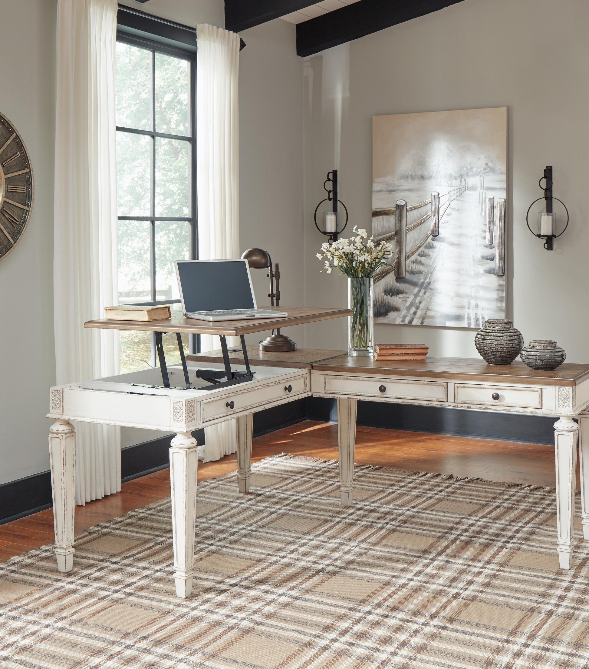 Realyn 2-Piece Home Office Desk - Discount Furniture Connection