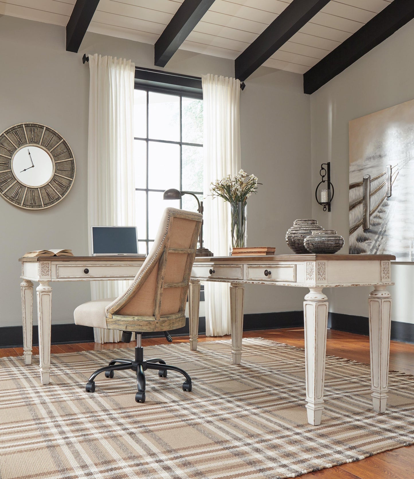 Realyn 2-Piece Home Office Desk - Discount Furniture Connection