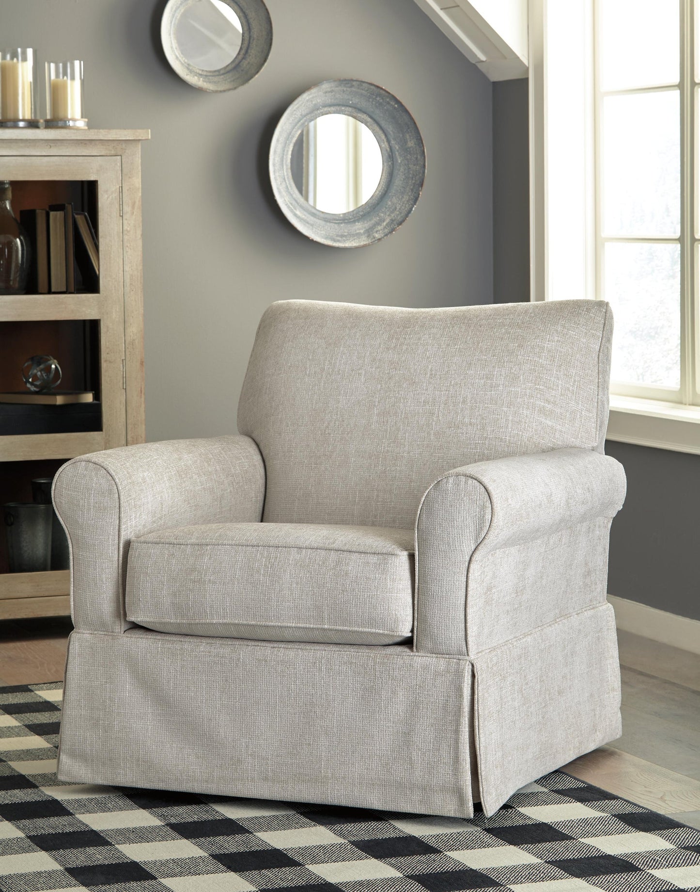 Searcy Swivel Glider Accent Chair - Discount Furniture Connection