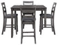 Bridson Square Counter TBL Set (5/CN) - Discount Furniture Connection