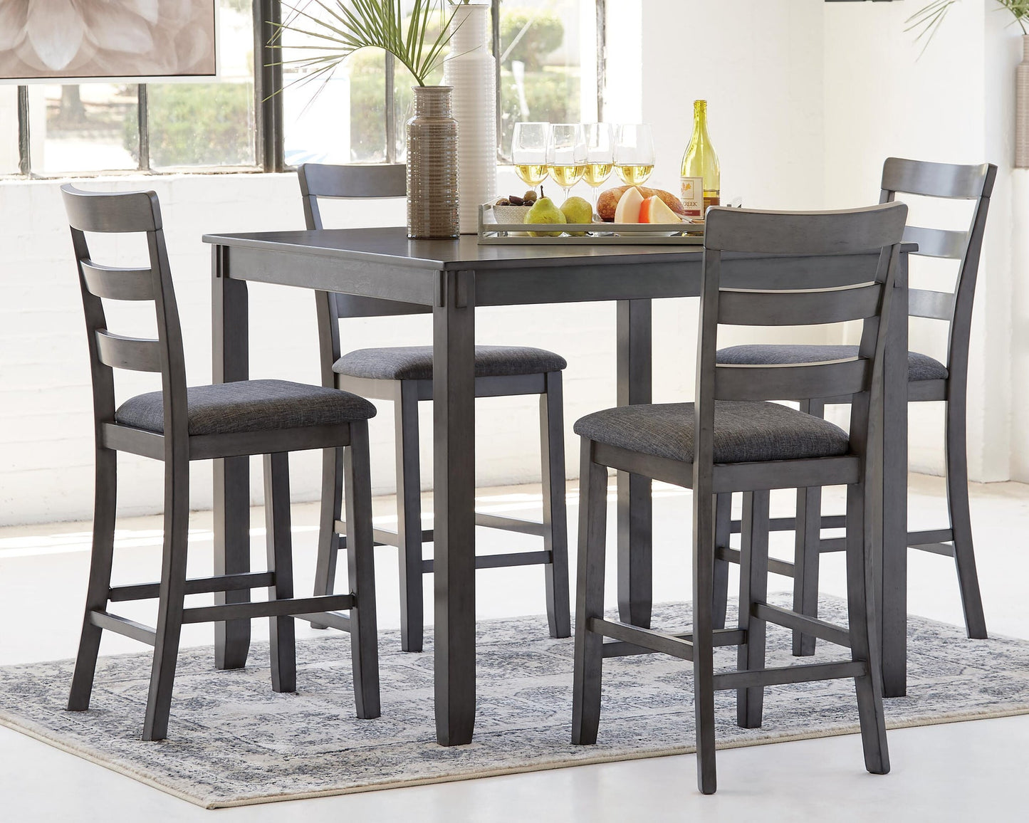 Bridson Square Counter TBL Set (5/CN) - Discount Furniture Connection