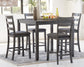 Bridson Square Counter TBL Set (5/CN) - Discount Furniture Connection