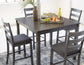 Bridson Square Counter TBL Set (5/CN) - Discount Furniture Connection