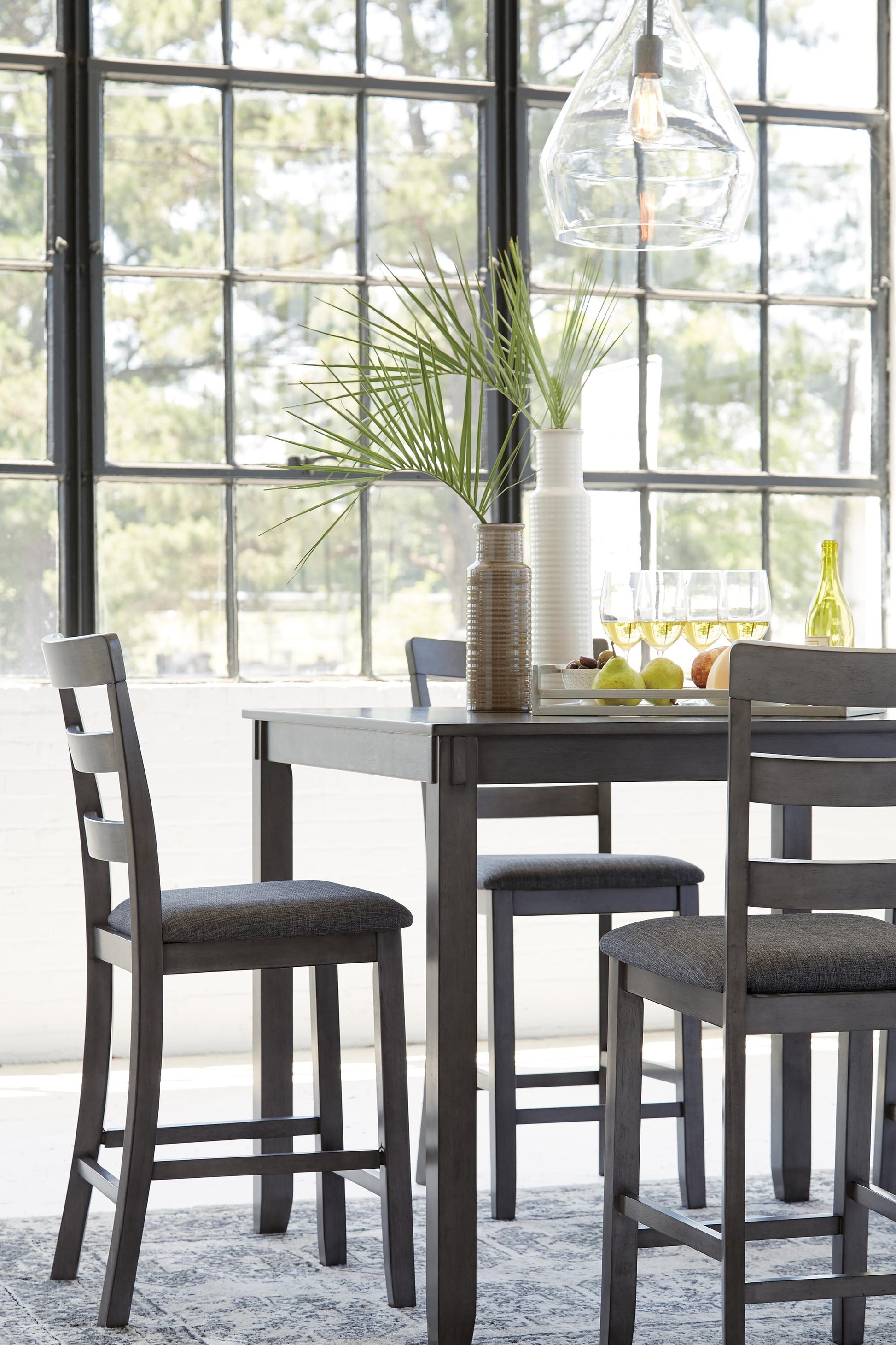 Bridson Square Counter TBL Set (5/CN) - Discount Furniture Connection