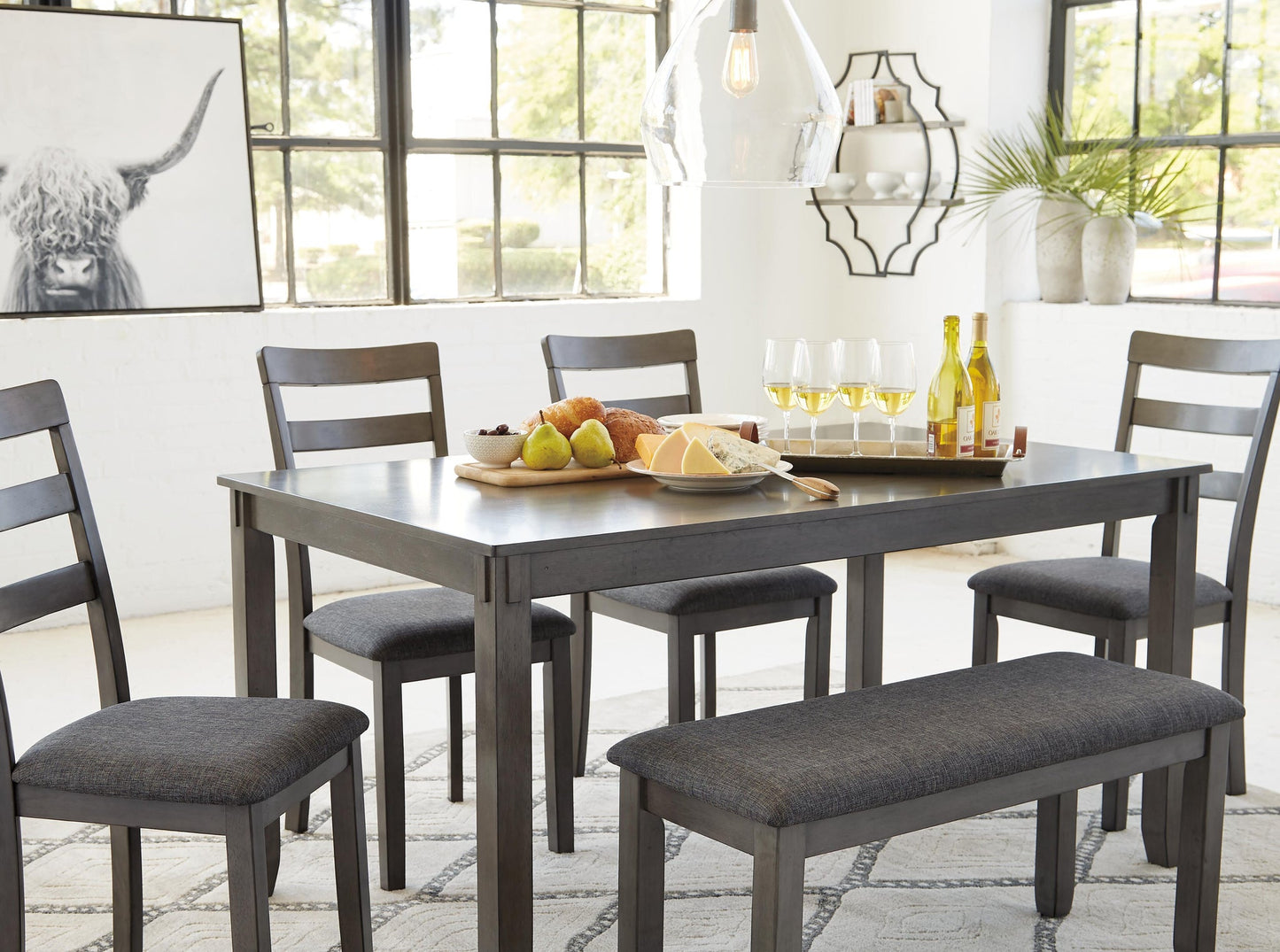 Bridson RECT DRM Table Set (6/CN) - Discount Furniture Connection