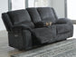 Draycoll DBL REC PWR Loveseat w/Console - Discount Furniture Connection
