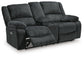Draycoll DBL REC PWR Loveseat w/Console - Discount Furniture Connection