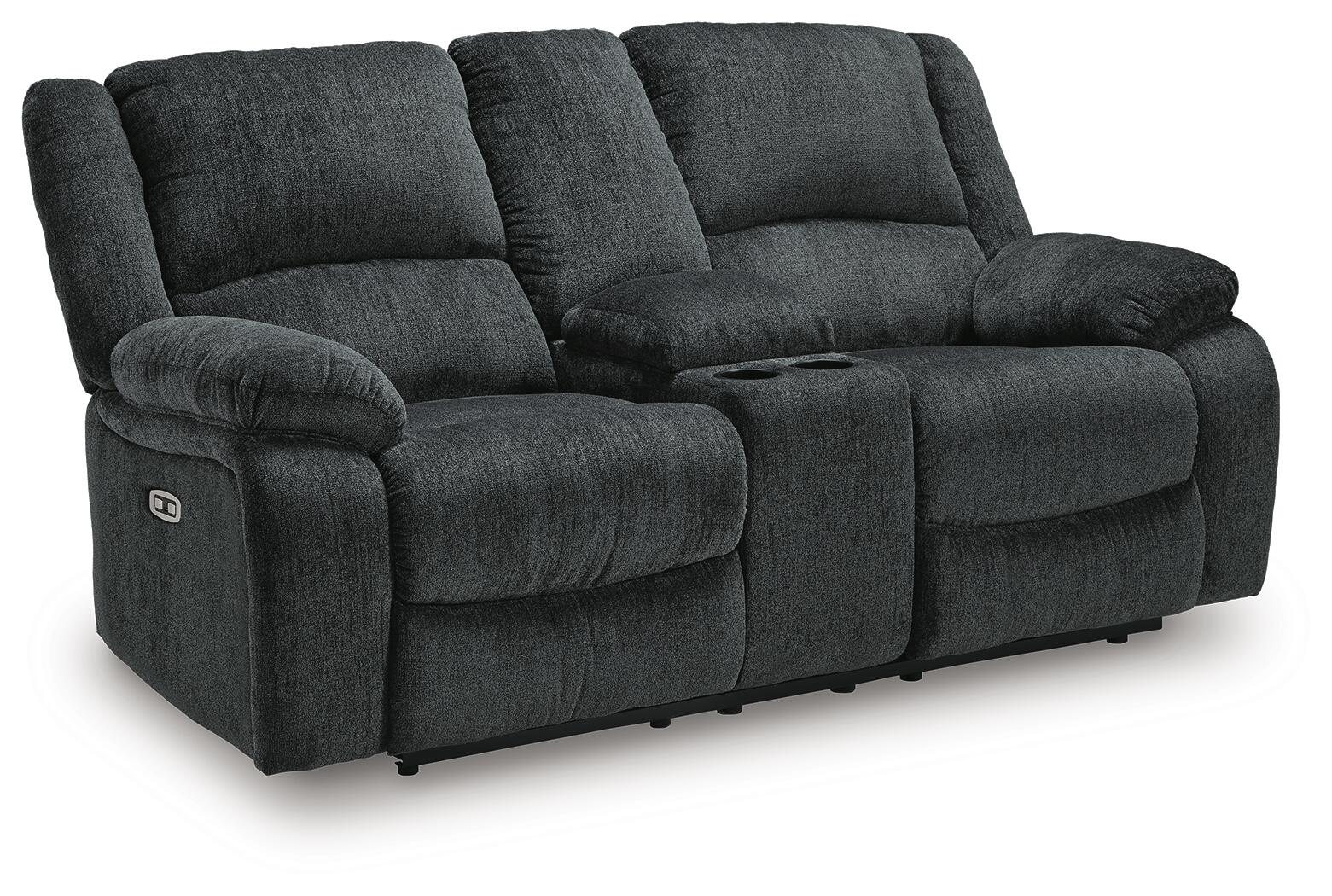 Draycoll DBL REC PWR Loveseat w/Console - Discount Furniture Connection