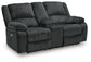 Draycoll DBL REC PWR Loveseat w/Console - Discount Furniture Connection