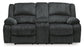 Draycoll DBL REC PWR Loveseat w/Console - Discount Furniture Connection