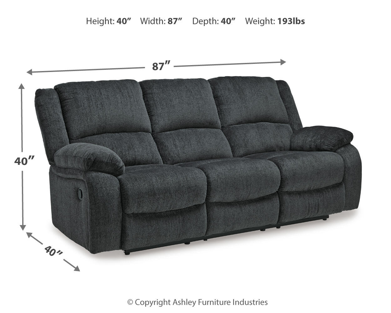 Draycoll Reclining Sofa - Discount Furniture Connection