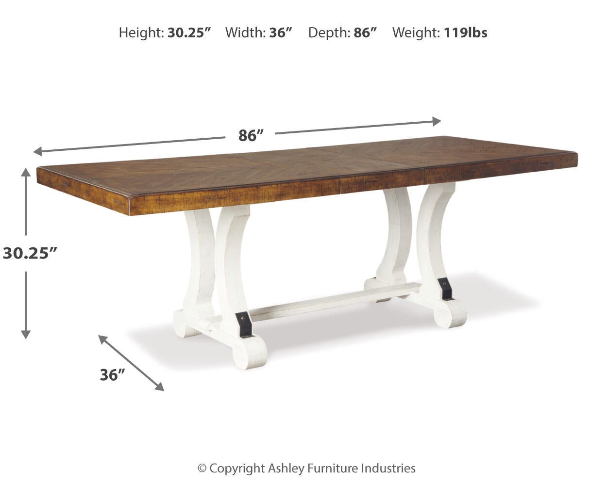 Valebeck Rectangular Dining Room Table - Discount Furniture Connection
