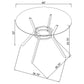 Steele 48-inch Round Glass Top Dining Table Chrome