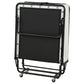 Massey Twin Folding Bed Frame with Memory Foam Mattress Black