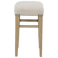 Naser Upholstered Counter Stool Beige and Light Oak (Set of 2)
