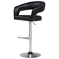 Travia Faux Leather Upholstered Adjustable Bar Stool Black