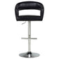 Travia Faux Leather Upholstered Adjustable Bar Stool Black