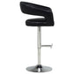 Travia Faux Leather Upholstered Adjustable Bar Stool Black