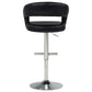 Travia Faux Leather Upholstered Adjustable Bar Stool Black