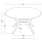 Mueller 48-inch Round Mindi Veneer Dining Table Brown