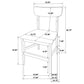 Merrin Dining Side Chair Off White and Walnut (Set of 2)