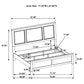 Nevado 4-Piece Eastern King Panel Bedroom Set Grey and Weathered Taupe