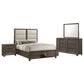Farre 4-piece Eastern King Storage Bedroom Set Dark Brown / Beige