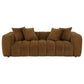 Lazaro Fabric Upholstered Wide Channel Sofa Bronze