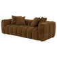 Lazaro Fabric Upholstered Wide Channel Sofa Bronze