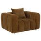 Lazaro 3-piece Fabric Upholstered Wide Channel Sofa Set Bronze