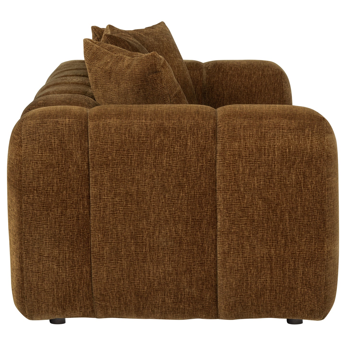 Lazaro 3-piece Fabric Upholstered Wide Channel Sofa Set Bronze