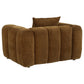 Lazaro 3-piece Fabric Upholstered Wide Channel Sofa Set Bronze