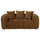 Lazaro Fabric Upholstered Wide Channel Loveseat Bronze