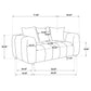 Lazaro Fabric Upholstered Wide Channel Loveseat Bronze