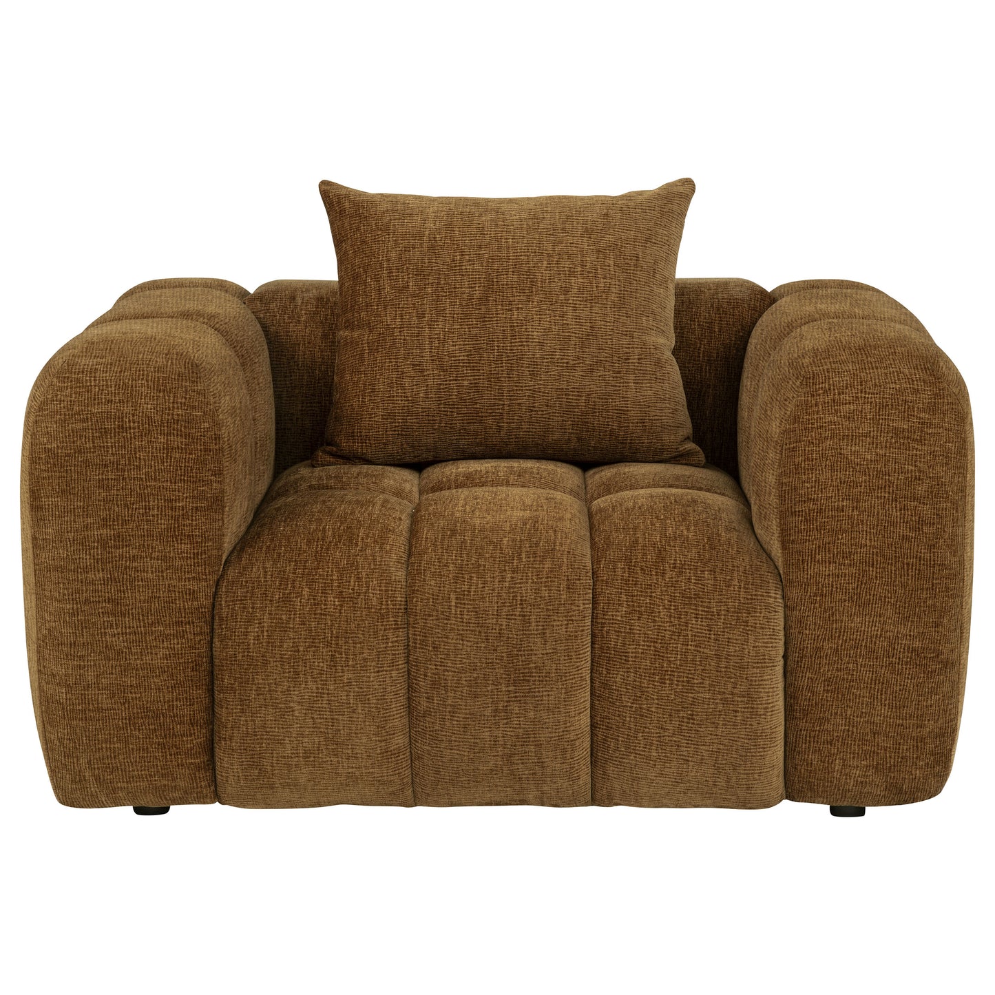 Lazaro Fabric Upholstered Wide Channel Accent Chair Bronze