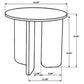 Dale Sculptural Round Solid Mango Wood End Table Natural Mango