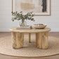 Dale Sculptural Round Solid Mango Wood Coffee Table Natural Mango